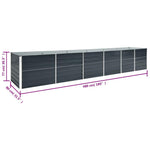 Galvanised Steel Raised Garden Bed 480cm Anthracite | HomeAndLiving