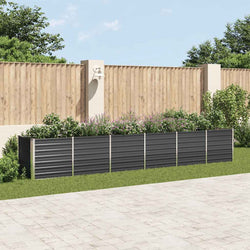 Galvanised Steel Raised Garden Bed 480cm Anthracite | HomeAndLiving