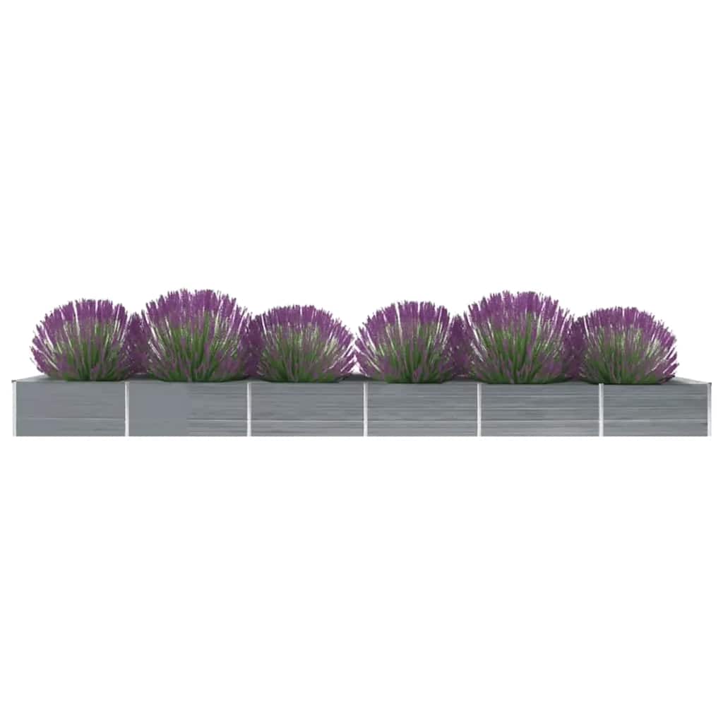 6m Galvanised Steel Raised Garden Bed 600x80cm | HomeAndLiving