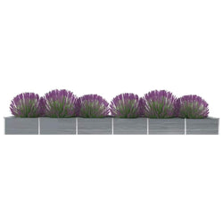 6m Galvanised Steel Raised Garden Bed 600x80cm | HomeAndLiving