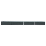 Galvanised Steel Raised Garden Bed 6m Anthracite | HomeAndLiving