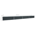 Galvanised Steel Raised Garden Bed 6m Anthracite | HomeAndLiving