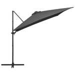 Cantilever Umbrella with LED lights and Steel Pole 250x250 cm Anthracite