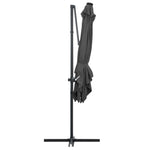 Cantilever Umbrella with LED lights and Steel Pole 250x250 cm Anthracite