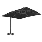 Cantilever Umbrella with Aluminium Pole 3x3 m Black