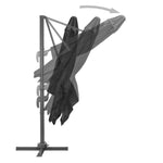 Cantilever Umbrella with Aluminium Pole 3x3 m Black