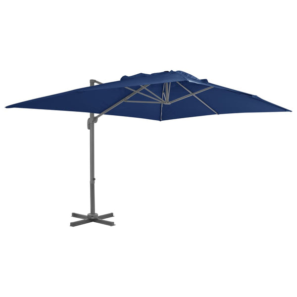  Cantilever Umbrella with Aluminium Pole 4x3 m Azure Blue