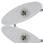 Ceiling Lamp with Ellipsoid Glass Shades 2 pcs E14