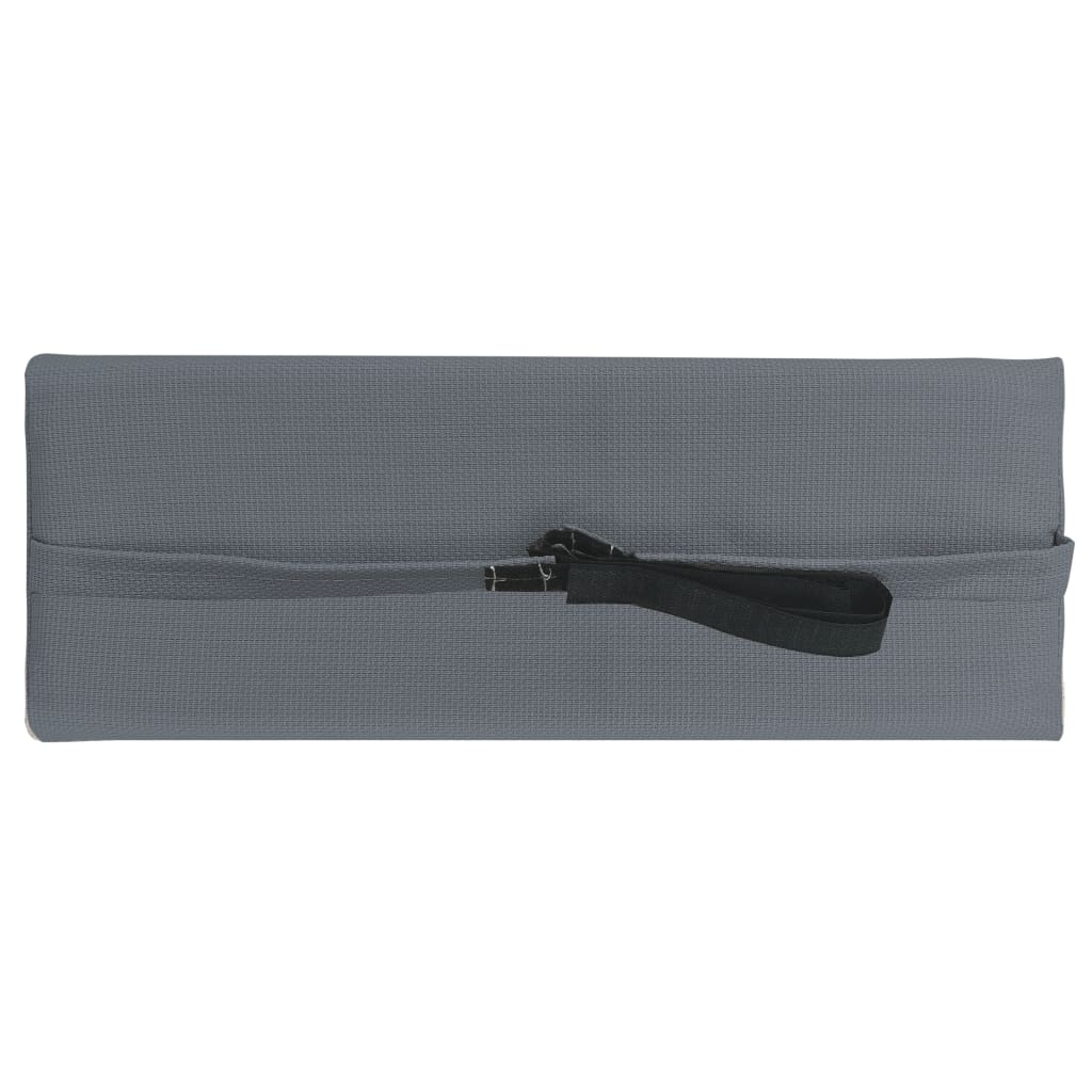 Deck Chair Headrest Grey 40x7.5x15 cm Textilene