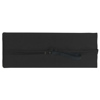 Deck Chair Headrest Black 40x7.5x15 cm Textilene