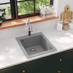 Overmount Kitchen Sink Single Basin Granite Grey