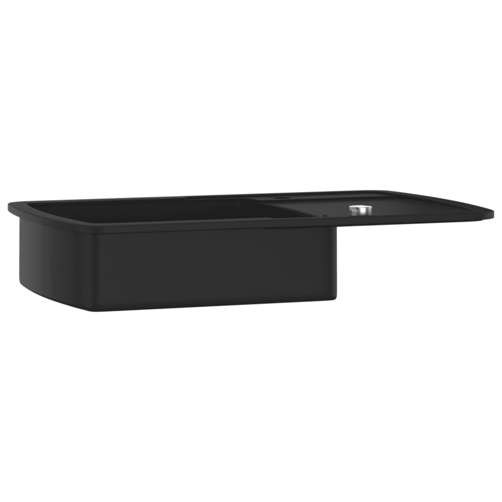 Granite Kitchen Sink Single Basin Black - 780×500×310mm