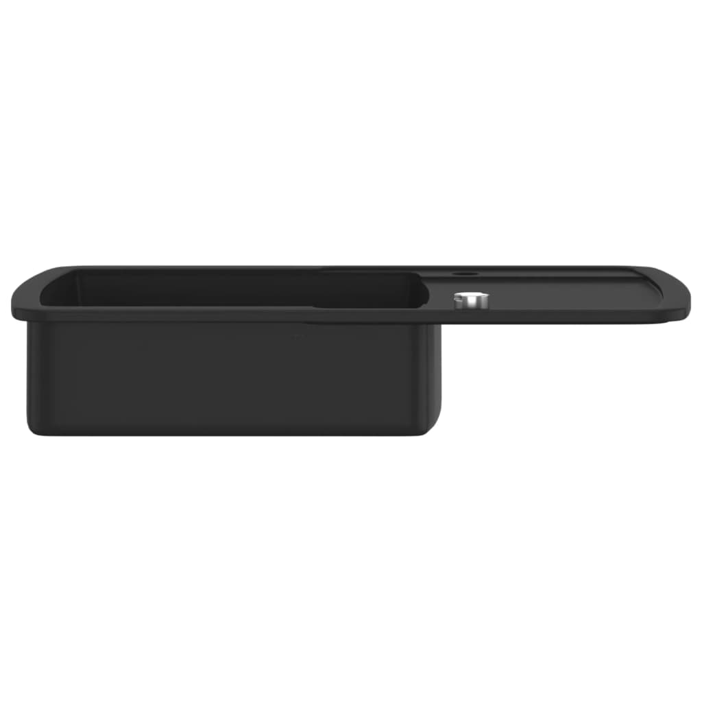 Granite Kitchen Sink Single Basin Black - 780×500×310mm