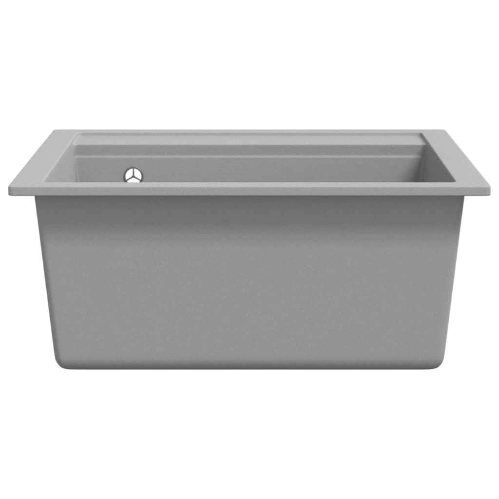 Granite Kitchen Sink Single Basin Grey - 490×510×306mm