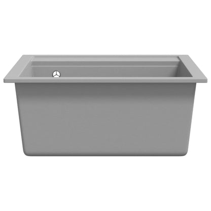 Granite Kitchen Sink Single Basin Grey - 490×510×306mm
