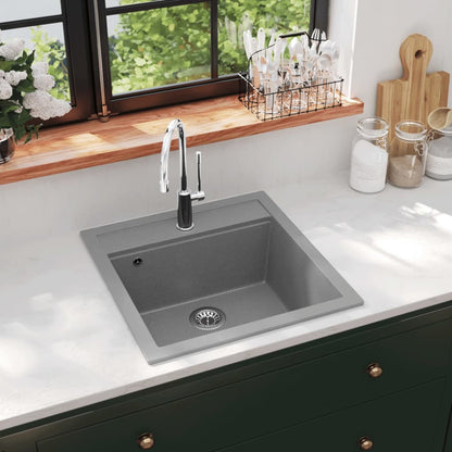 Granite Kitchen Sink Single Basin Grey - 490×510×306mm