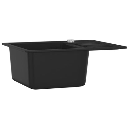 Granite Kitchen Sink Single Basin Black - 575×460×280mm