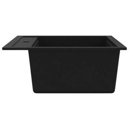 Granite Kitchen Sink Single Basin Black - 565×510×306mm
