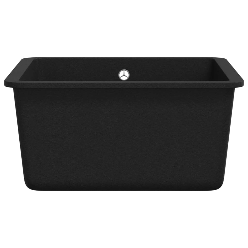 Granite Kitchen Sink Single Basin Black - 420×460×310mm