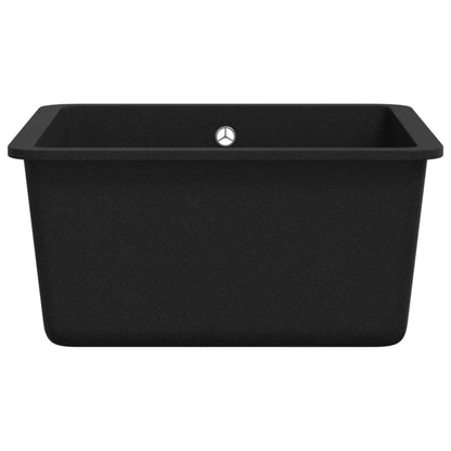 Granite Kitchen Sink Single Basin Black - 420×460×310mm