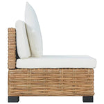 Armless Sofa with Cushions Natural