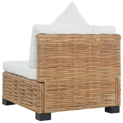 Armless Sofa with Cushions Natural