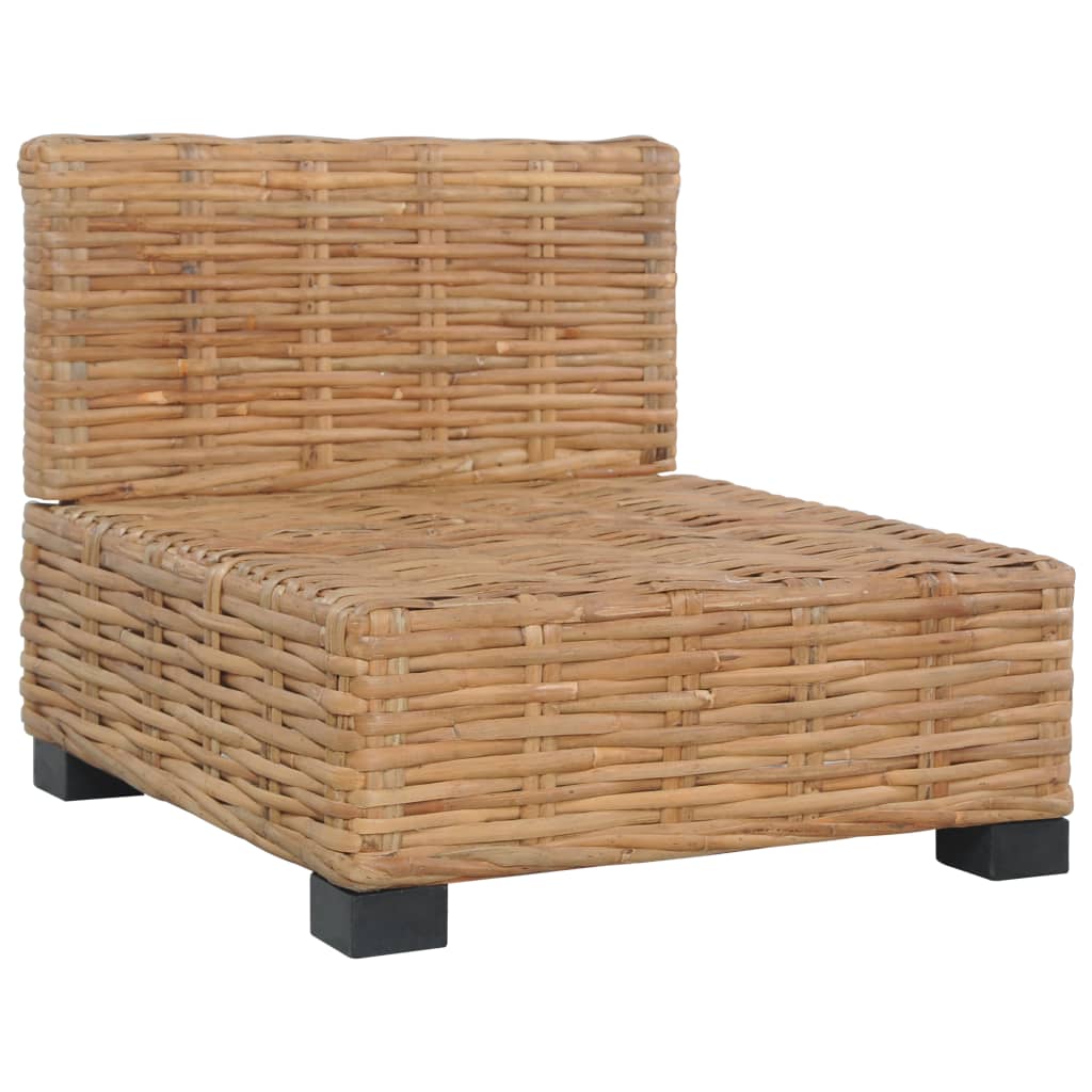 Armless Sofa with Cushions Natural