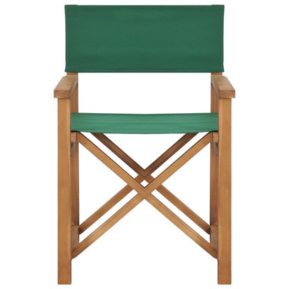 Director's Chair Solid Teak Wood Green