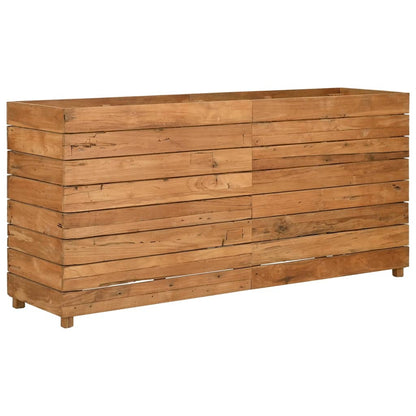 Planter Recycled Teak and Steel - 150×40×72cm