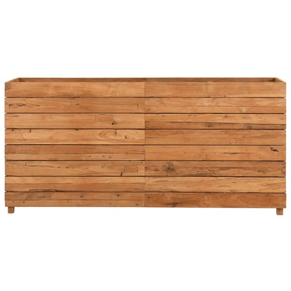 Planter Recycled Teak and Steel - 150×40×72cm