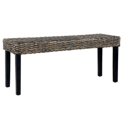 Bench 110 cm Black Natural