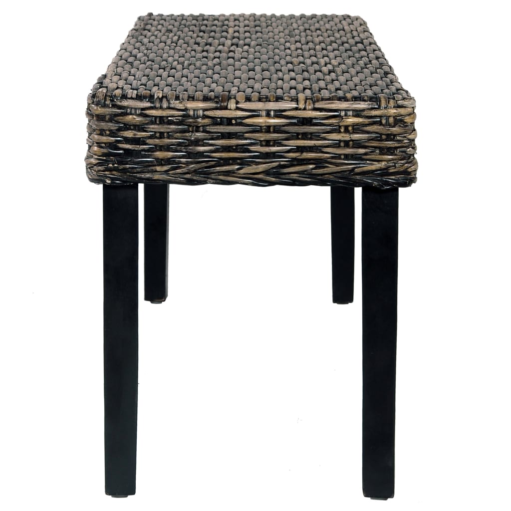Bench 110 cm Black Natural