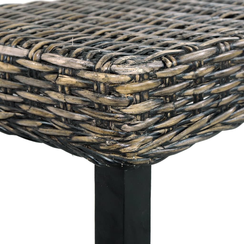 Bench 110 cm Black Natural