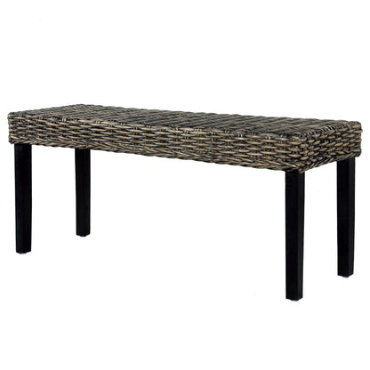 Bench 110 cm Black Natural