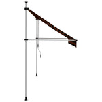 Manual Retractable Awning 300 cm Orange and Brown