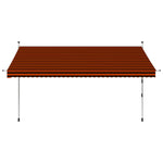 Manual Retractable Awning 350 cm Orange and Brown