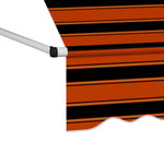 Manual Retractable Awning 350 cm Orange and Brown