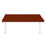 Manual Retractable Awning 400 cm Orange and Brown