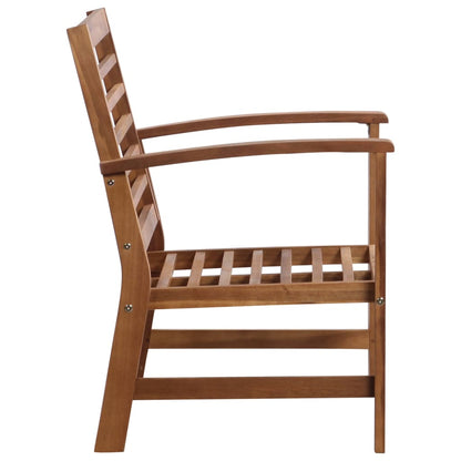 4 Piece Garden Lounge Set Solid Acacia Wood - 100×50×33cm