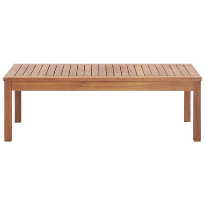 4 Piece Garden Lounge Set with Cushions Solid Acacia Wood - 100×50×33cm