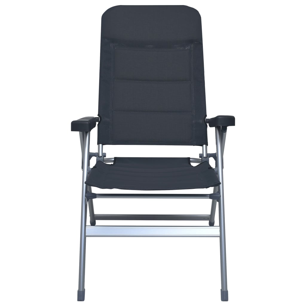 Reclining Garden Chairs 2 pcs Aluminium Black