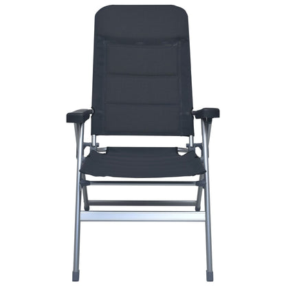 Reclining Garden Chairs 2 pcs Aluminium Black