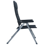 Reclining Garden Chairs 2 pcs Aluminium Black