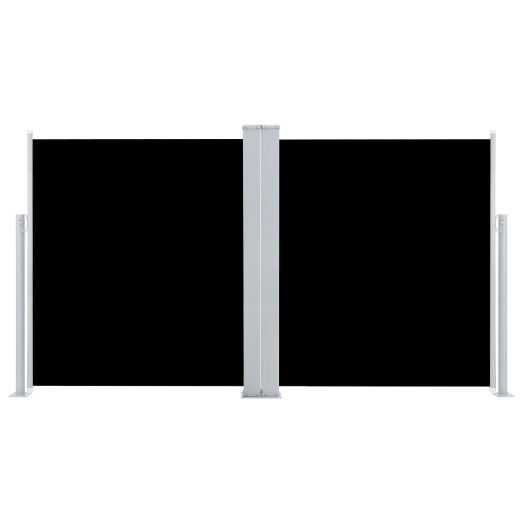 Patio Retractable Double Side Awning Black