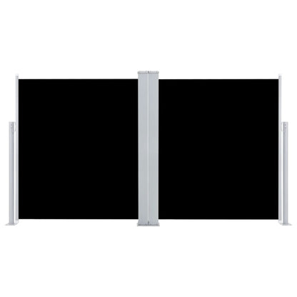 Patio Retractable Double Side Awning Black