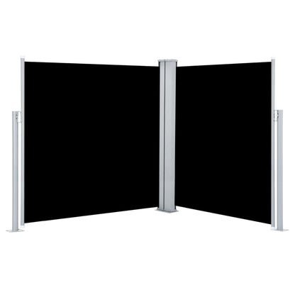Patio Retractable Double Side Awning Black