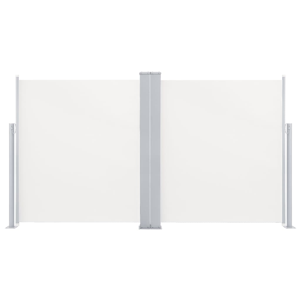 Patio Retractable Double Side Awning Cream