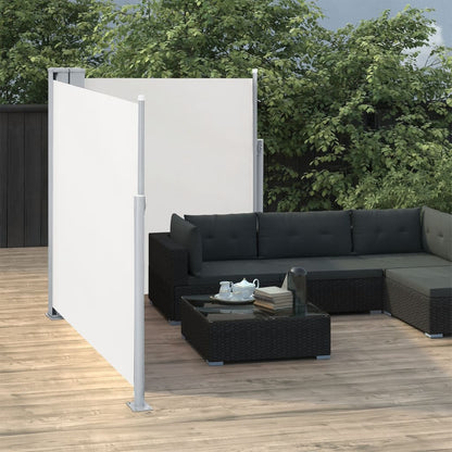 Patio Retractable Double Side Awning Cream