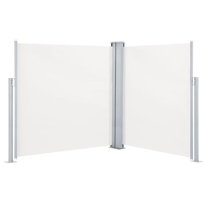 Patio Retractable Double Side Awning Cream