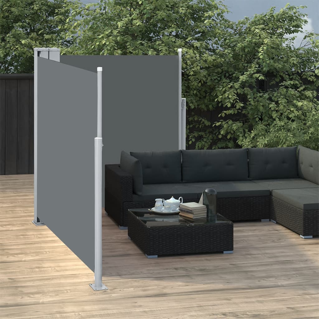 Patio Retractable Double Side Awning Anthracite
